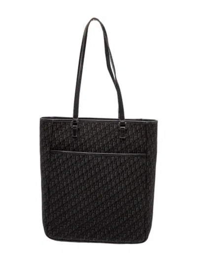 Pre-owned Dior Canvas Tote Vintage In Black