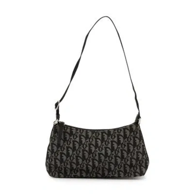 Pre-owned Dior Canvas Trotter In Black