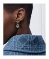 Dior Captured Drop Earrings In White