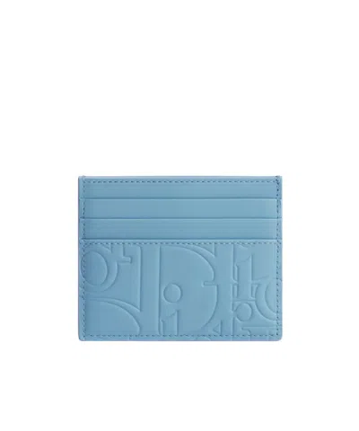 Dior Card Holder In Blue