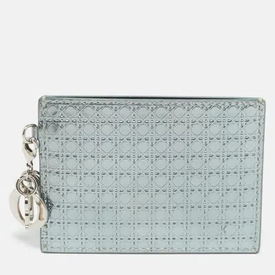 Pre-owned Dior Card Holder In Metallic
