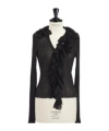 Dior Cardigan With Removable Ruched Collar In Black
