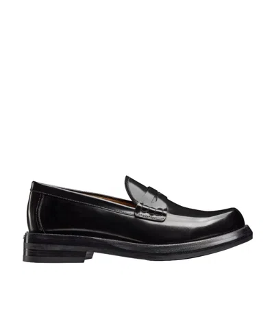 Dior Carlo Shiny Loafers In Black