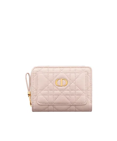 Dior Caro Acacias Wallet In Pink