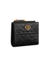 Dior Caro Dahlia Wallet In Black