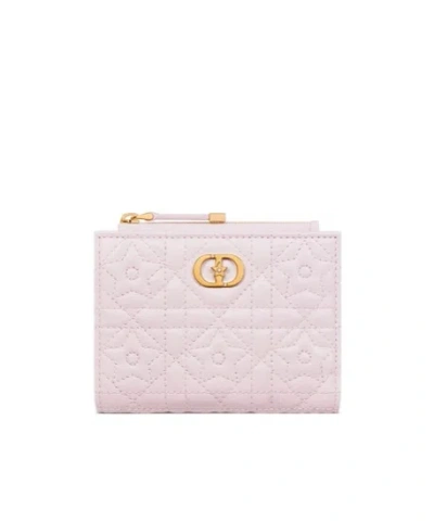 Dior Caro Dahlia Wallet In Pale Pink | ModeSens