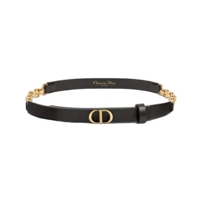 Dior Caro Fine Belt For Women In Black