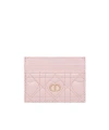 Dior Caro Freesia Card Holder In Pink