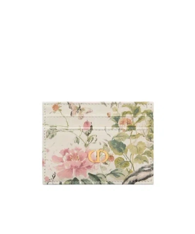 Dior Caro Freesia Card Holder In Multi