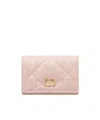 Dior Caro Glycine Wallet In Pink