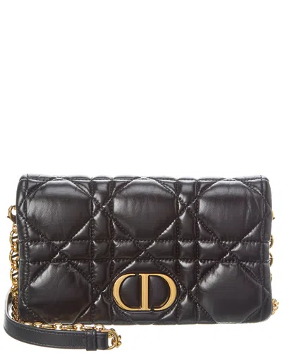 Dior Caro Mini Shoulder Bag In Black