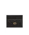 Dior Caro Multi-slot Card Holder In Black