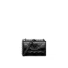 Dior Caro Patent And Matte Shoulder Bag In Black