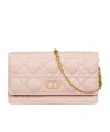 Dior Caro Quilted Leather Crossbody In Pink