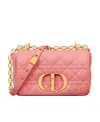 Dior Caro Small Shoulder Bag In Pink
