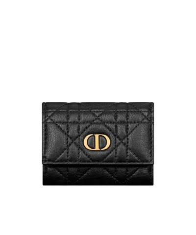 Dior Caro Veronia Wallet In Black