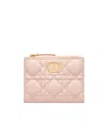 Dior Dahlia Jolie Folding Wallet In Pink
