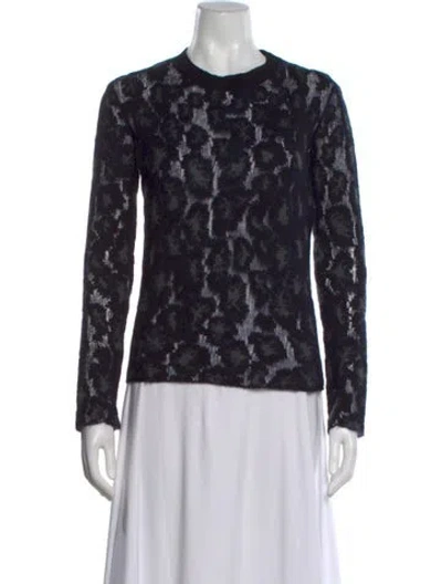Pre-owned Dior Cashmere Animal Print Sweater In Black