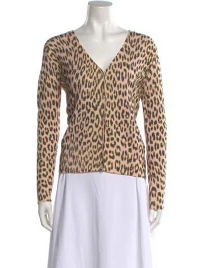 Pre-owned Dior Cashmere Animal Print Sweater In Neutral