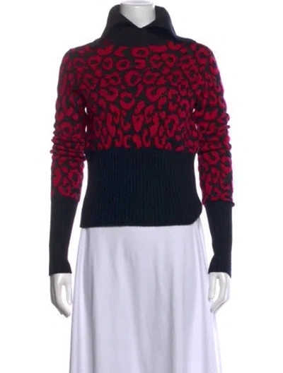 Pre-owned Dior Cashmere Animal Print Sweater In Pink