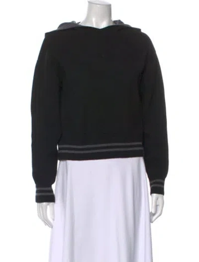 Pre-owned Dior Cashmere Crew Neck Hoodie In Black