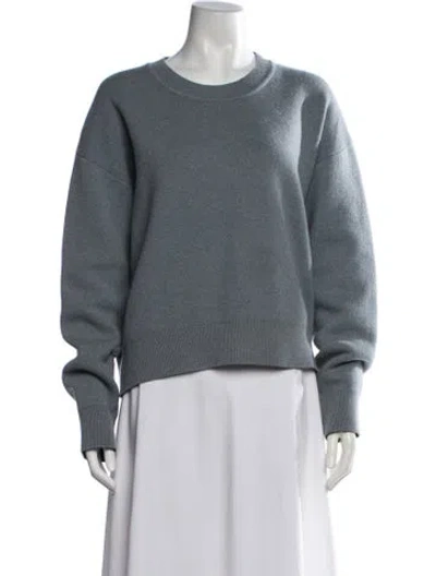 Pre-owned Dior Cashmere Crew Neck Sweater In Blue