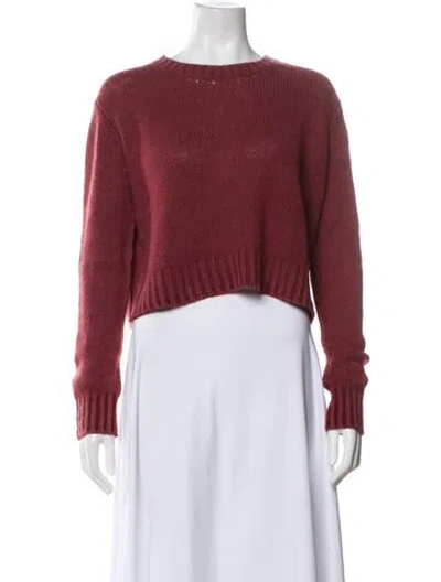 Pre-owned Dior Cashmere Crew Neck Sweater In Burgundy