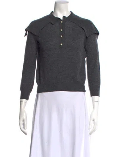 Pre-owned Dior Cashmere Crew Neck Sweater In Gray
