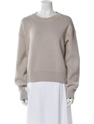 Pre-owned Dior Cashmere Crew Neck Sweater In Gray