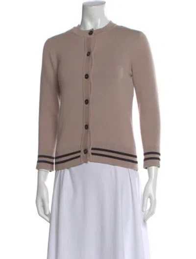 Pre-owned Dior Cashmere Crew Neck Sweater In Neutral