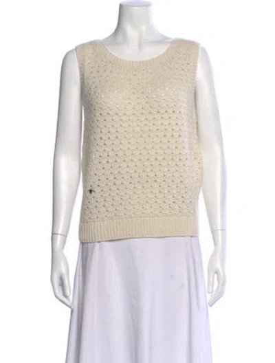 Pre-owned Dior Cashmere Crew Neck Sweater In Neutral