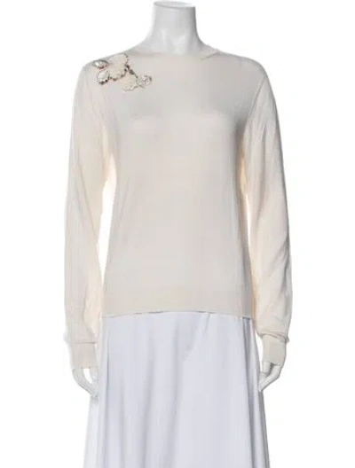 Pre-owned Dior Cashmere Crew Neck Sweater In Neutral