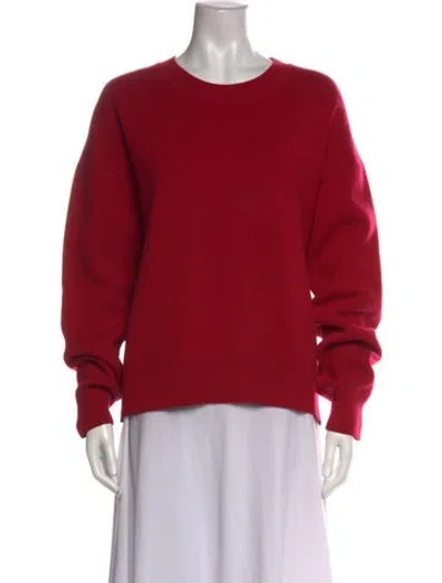 Pre-owned Dior Cashmere Crew Neck Sweater In Red