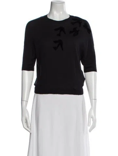 Pre-owned Dior Cashmere Crew Neck Sweater In White