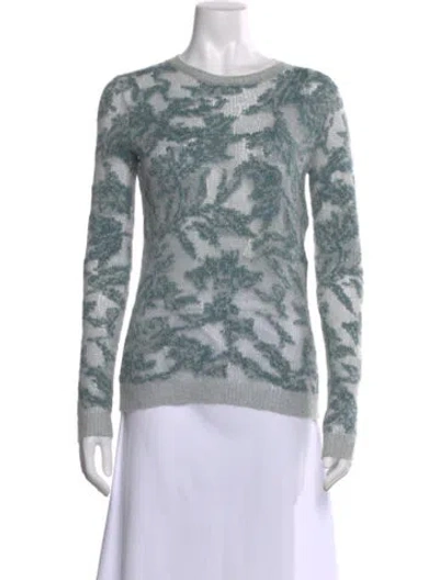 Pre-owned Dior Cashmere Floral Print Sweater