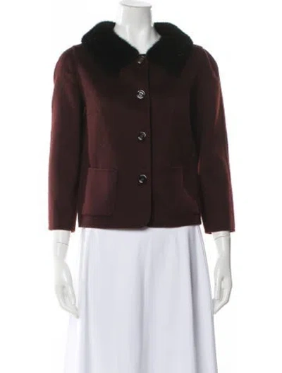 Pre-owned Dior Cashmere Fur Jacket In Brown