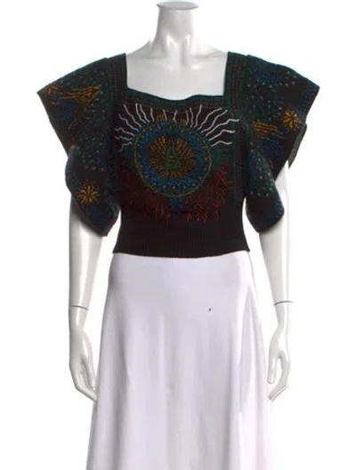 Pre-owned Dior Cashmere Graphic Print Sweater In Black