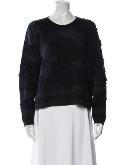 Pre-owned Dior Cashmere Graphic Print Sweater In Blue