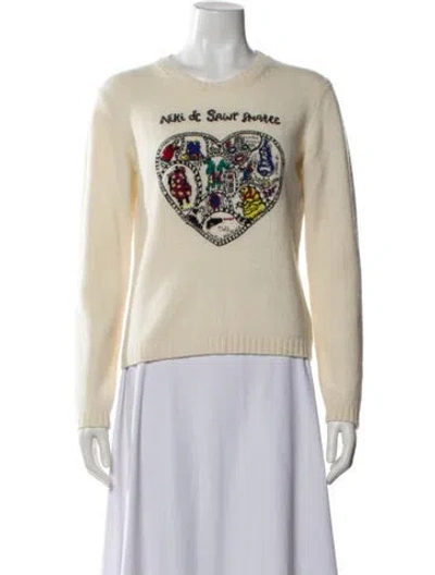 Pre-owned Dior Cashmere Graphic Print Sweater In Neutral