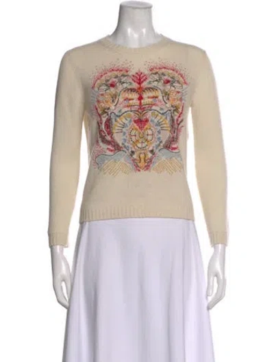 Pre-owned Dior Cashmere Graphic Print Sweater In Neutral