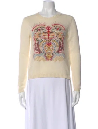 Pre-owned Dior Cashmere Graphic Print Sweater In Neutral