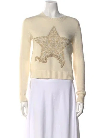 Pre-owned Dior Cashmere Graphic Print Sweater In Neutral