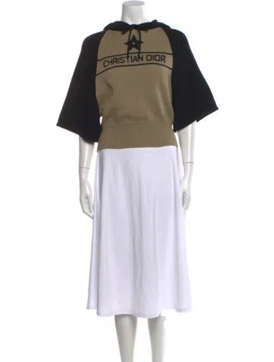 Pre-owned Dior Cashmere Graphic Print Sweater In Neutral