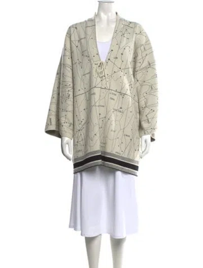 Pre-owned Dior Cashmere Graphic Print Sweater In Neutral