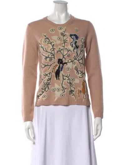 Pre-owned Dior Cashmere Graphic Print Sweater In Neutrals