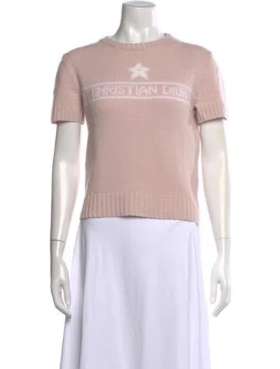 Pre-owned Dior Cashmere Graphic Print Sweater In Pink