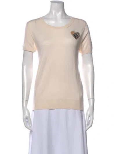 Pre-owned Dior Cashmere Graphic Print Sweater In White