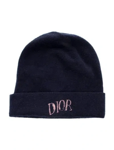 Pre-owned Dior Cashmere Hat W/tags In Blue
