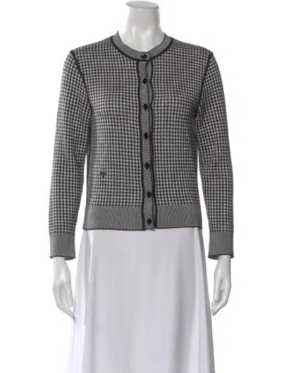 Pre-owned Dior Cashmere Houndstooth Print Sweater In Multi