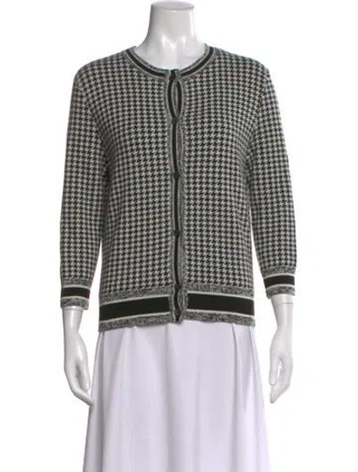 Pre-owned Dior Cashmere Houndstooth Print Sweater In Multi
